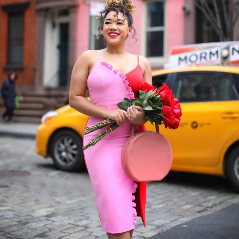 Bardot Sherbert Bomb Ruffle Colorblock Midi Dress